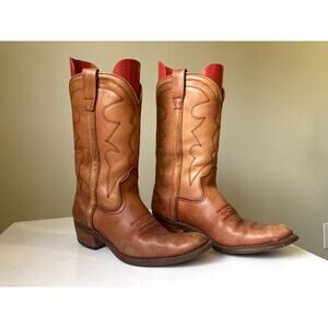 Tan cowboy boots